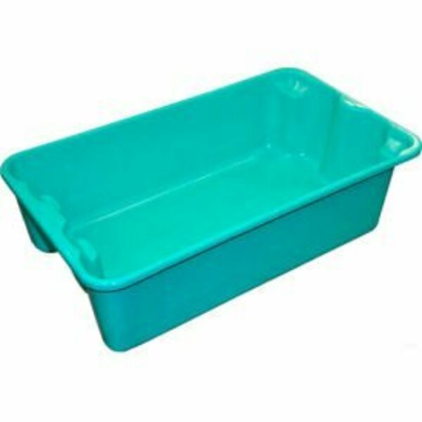 Mfg Tray Molded Fiberglass Nest and Stack Tote 780208 - 17-7/8" x10"-5/8" x 5", Green 780208-5170